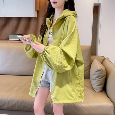 FA40447# 防晒衣女卫衣连帽大码胖mm外套 服裝批發女裝批發服飾貨源