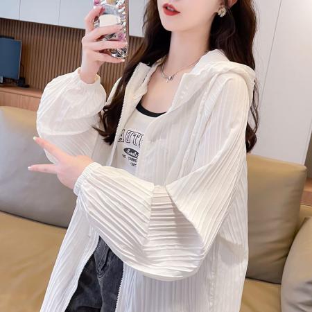 FA40447# 防晒衣女卫衣连帽大码胖mm外套 服裝批發女裝批發服飾貨源