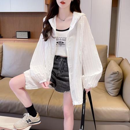 FA40447# 防晒衣女卫衣连帽大码胖mm外套 服裝批發女裝批發服飾貨源