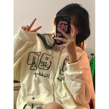 FA40511# 大鱼鳞2双层帽 开衫卫衣早秋新款潮牌百搭外套 服裝批發女裝批發服飾貨源