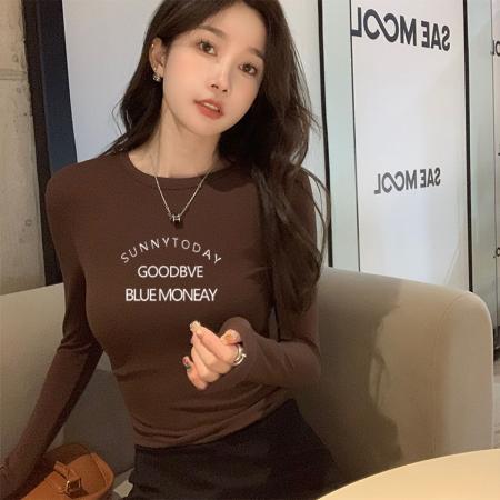 FA40541# 韩版百搭内搭设计感小个子打底衫上衣学生款 服裝批發女裝批發服飾貨源