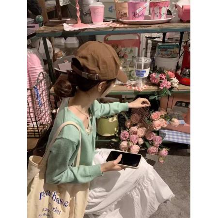 FA40548# 韩版高级感圆领春秋季吊带慵懒风两件套毛衣上衣女潮 服裝批發女裝批發服飾貨源