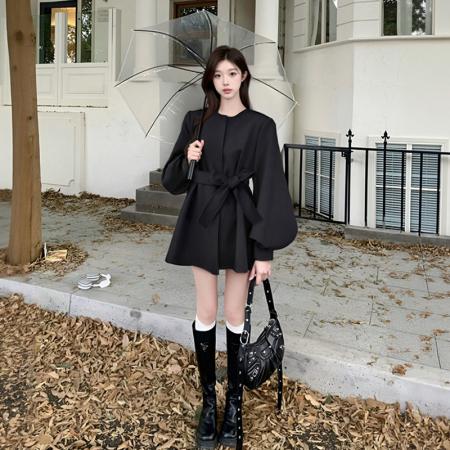 FA40620# 气质西装裙秋季新款设计感灯笼袖小西装外套女富家千金 服裝批發女裝批發服飾貨源
