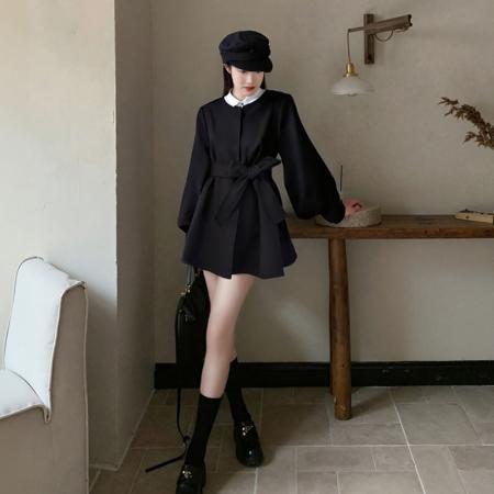 FA40620# 气质西装裙秋季新款设计感灯笼袖小西装外套女富家千金 服裝批發女裝批發服飾貨源