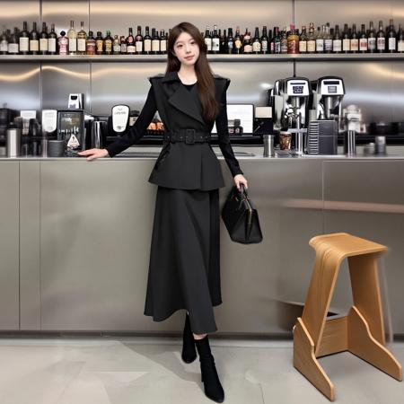 FA40623# 极简通勤老钱风收腰西装套装女秋时尚马甲半身裙三件套 服裝批發女裝批發服飾貨源