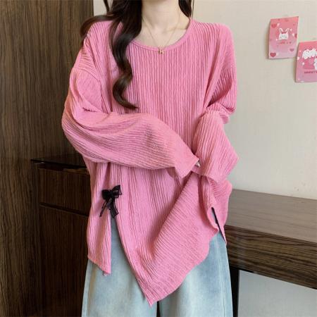 FA40693# 胖妹妹秋季新款高级感时尚洋气质巨好看慵懒风宽松大码百搭上衣女 服裝批發女裝批發服飾貨源