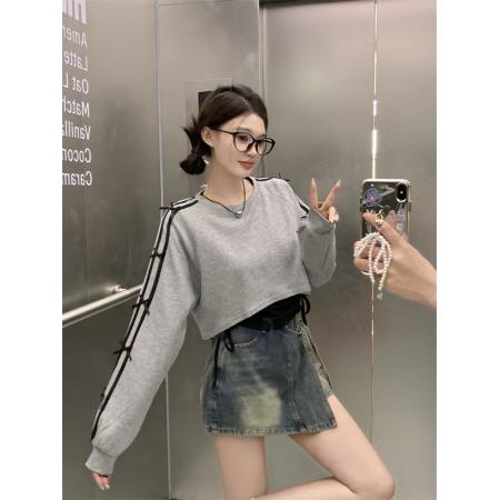FA40703# 秋季上新时尚百搭背心休闲韩版修身设计感显瘦卫衣 服裝批發女裝批發服飾貨源
