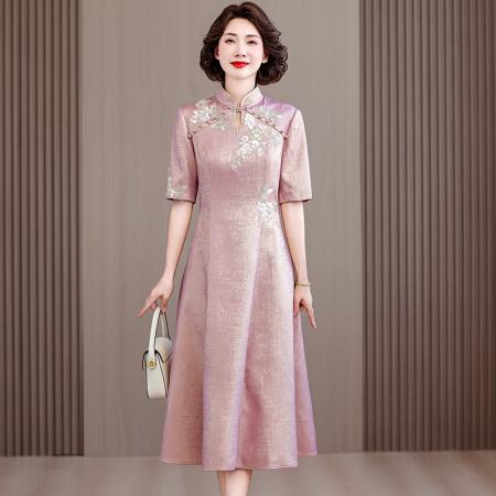 FA40725# 高贵气质刺绣喜婚宴礼服春季新款喜装结婚高端旗袍 服裝批發女裝批發服飾貨源