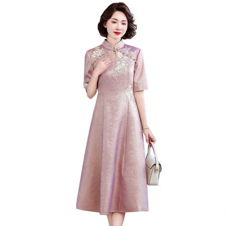 FA40725# 高贵气质刺绣喜婚宴礼服春季新款喜装结婚高端旗袍 服裝批發女裝批發服飾貨源