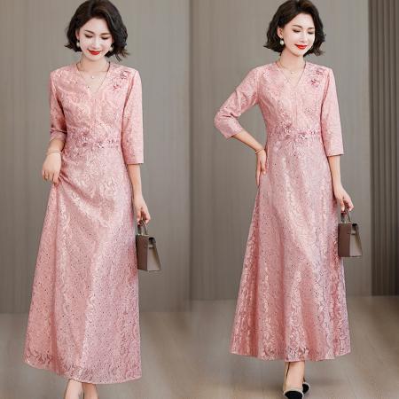 FA40729# 喜新款礼服结婚婚宴年轻气质显瘦生日宴会连衣裙长款 服裝批發女裝批發服飾貨源