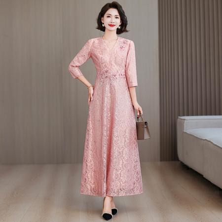 FA40729# 喜新款礼服结婚婚宴年轻气质显瘦生日宴会连衣裙长款 服裝批發女裝批發服飾貨源