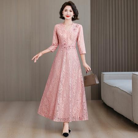FA40729# 喜新款礼服结婚婚宴年轻气质显瘦生日宴会连衣裙长款 服裝批發女裝批發服飾貨源