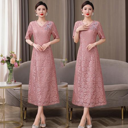 FA40733# 年轻结婚礼服平时可穿夏装新款丈母娘气质连衣裙喜装 服裝批發女裝批發服飾貨源