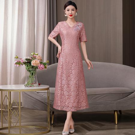 FA40733# 年轻结婚礼服平时可穿夏装新款丈母娘气质连衣裙喜装 服裝批發女裝批發服飾貨源
