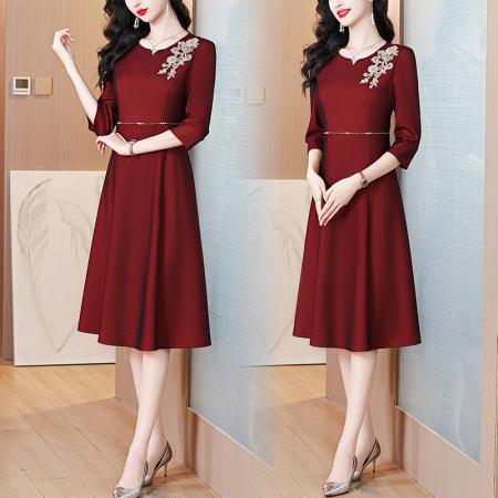 FA40740# 喜礼服结婚礼裙子春季新款喜庆婚宴装喜服连衣裙 服裝批發女裝批發服飾貨源