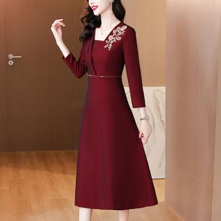 FA40741# 婚宴礼服秋季新款婚礼喜装结婚旗袍年轻高贵 服裝批發女裝批發服飾貨源