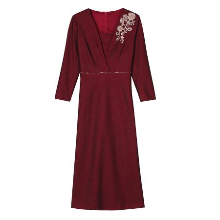 FA40741# 婚宴礼服秋季新款婚礼喜装结婚旗袍年轻高贵 服裝批發女裝批發服飾貨源