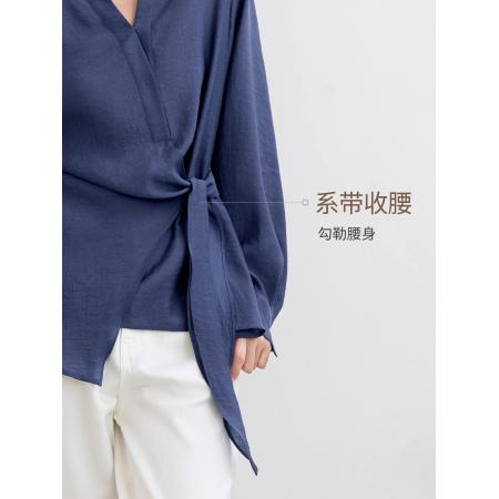 FA40790# 高级感气质衬衫秋季轻熟风简约知性质感松弛感宽松上衣 服裝批發女裝批發服飾貨源