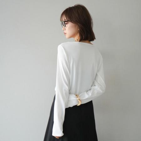 FA40848# 长袖纯色OL白领棉弹力长袖打底叠穿单穿上衣打底衫 服裝批發女裝批發服飾貨源