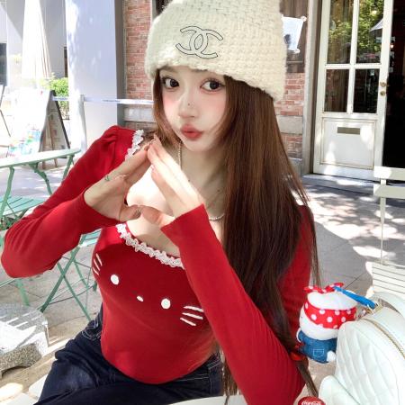 FA40871# 人棉长袖休闲打底T恤内搭显瘦绝美巨好看小上衣 服裝批發女裝批發服飾貨源