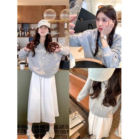 FA40909# 仿棉华棉复合-圆领卫衣女秋冬 服裝批發女裝批發服飾貨源