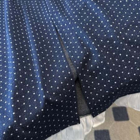 FA40985# 秋季韩系波点百搭直筒显瘦花边拼接设计感半身裙女 服裝批發女裝批發服飾貨源