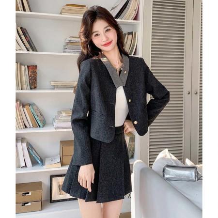 FA41032# 开学季百褶短裙套装秋季新款学院风穿搭 服裝批發女裝批發服飾貨源
