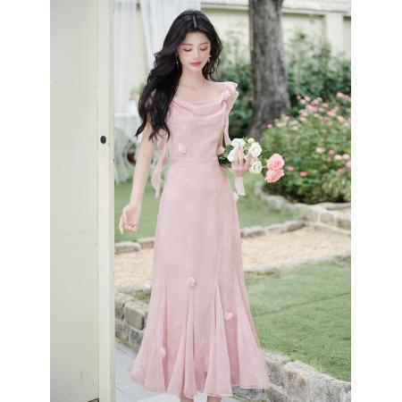 FA41108# 语希上新仲夏夜之梦温柔风荡领吊带裙连衣裙 服裝批發女裝批發服飾貨源