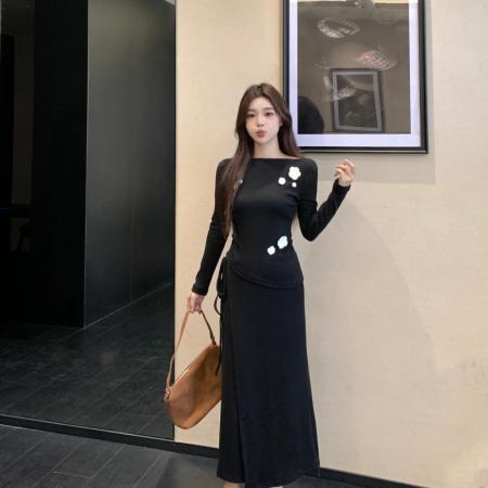 FA41284# 大码女装秋季套装温柔风上衣重工花朵设计大方女装裙子 服裝批發女裝批發服飾貨源