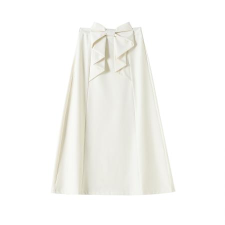 FA41552# 秋冬新款蝴蝶结西装半身裙女垂感显瘦高腰小个子a字长裙 服裝批發女裝批發服飾貨源