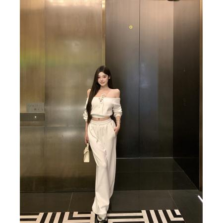 FA41729# 元英比例美式慵懒短款连帽卫衣套装 服裝批發女裝批發服飾貨源