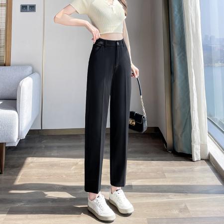 FA41731# 新款黑色西装裤女哈伦小个子九分工作裤职业烟管西裤 服裝批發女裝批發服飾貨源