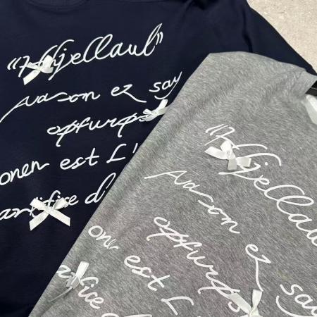 FA41967# 大码300斤设计感卫衣长袖女韩系风秋季露肩花边拼接字母蝴蝶结潮 服裝批發女裝批發服飾貨源