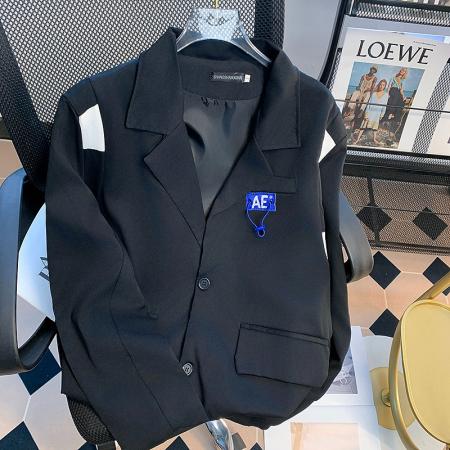 FA42106# 设计感情侣款小众西装外套潮牌痞帅宽松冷淡风西服高级感炸街上衣