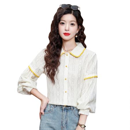 FA42193# 25年新款气质百搭显瘦时尚复古长袖女衬衫