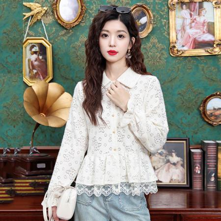 FA42195# 秋季新款新中式国风百搭洋气气质显瘦上衣设计感小众潮流