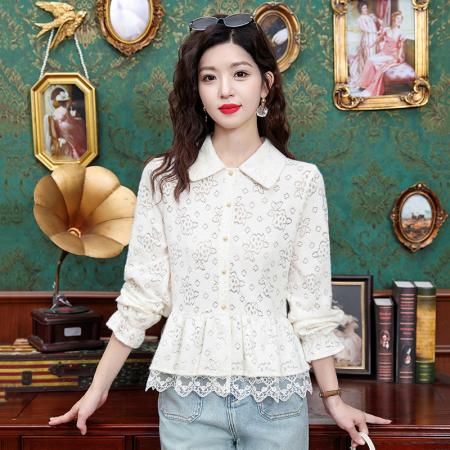 FA42195# 秋季新款新中式国风百搭洋气气质显瘦上衣设计感小众潮流