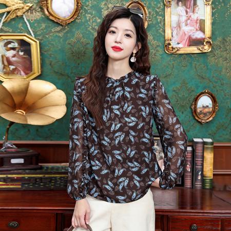 FA42196# 秋季新款上衣时尚洋气减龄显瘦衬衫女