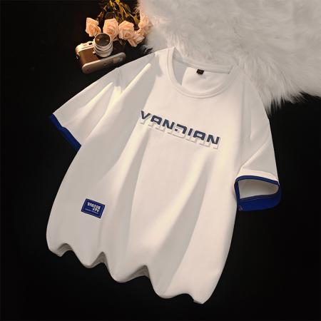 FA42282# 港风大码日系纯色百搭半袖T恤夏季男内搭打底衫休闲潮牌情侣短袖上衣 男装批发