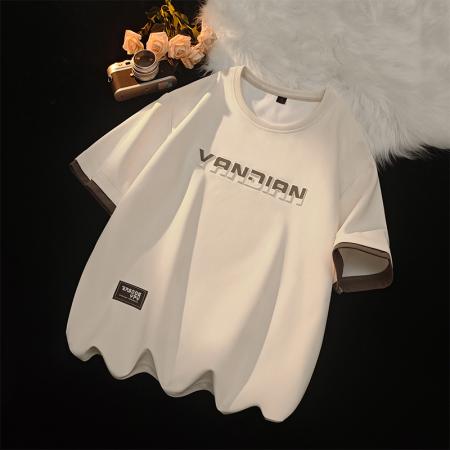 FA42282# 港风大码日系纯色百搭半袖T恤夏季男内搭打底衫休闲潮牌情侣短袖上衣 男装批发