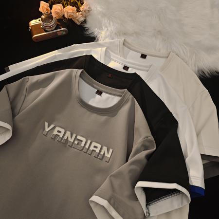 FA42282# 港风大码日系纯色百搭半袖T恤夏季男内搭打底衫休闲潮牌情侣短袖上衣 男装批发