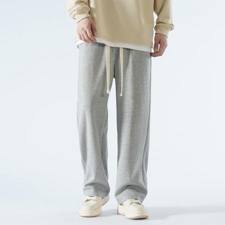FA42313# 美式重磅卫裤男款潮牌慵懒拖地长裤新款宽松舒适百搭休闲裤男生高品质垂坠感直筒裤阔腿运动裤男 男装批发