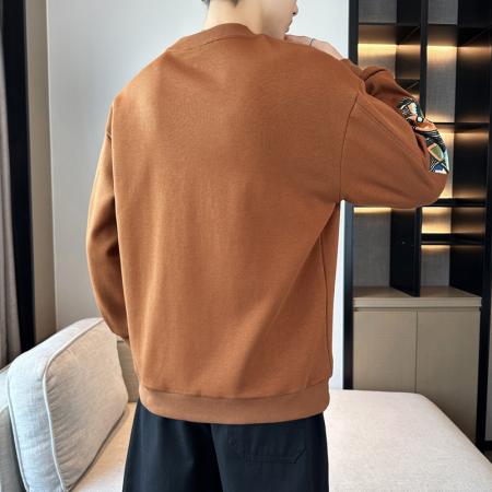 FA42331# 男士卫衣春秋季新款潮牌圆领印花长袖T恤宽松男装 男装批发