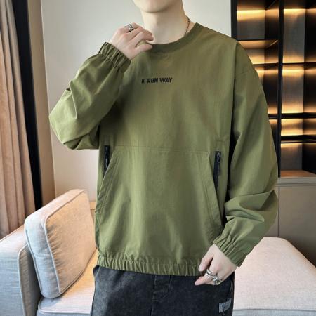 FA42341# 男士卫衣春秋季新款潮牌圆领印花长袖T恤宽松男装打底衫上衣 男装批发