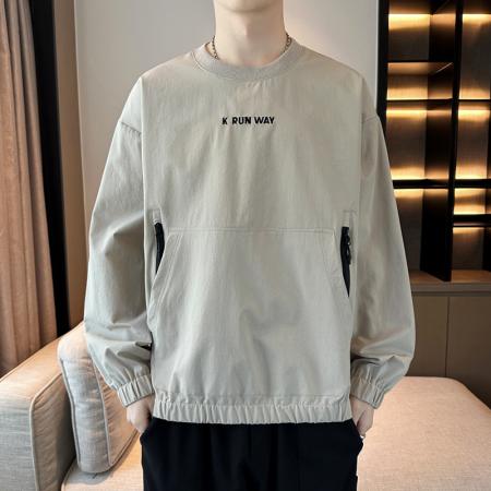 FA42341# 男士卫衣春秋季新款潮牌圆领印花长袖T恤宽松男装打底衫上衣 男装批发