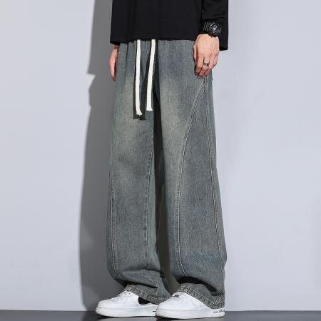 FA42348# 秋季新款男士时尚潮牌牛仔裤男韩版休闲裤子男直筒牛仔长裤 男装批发