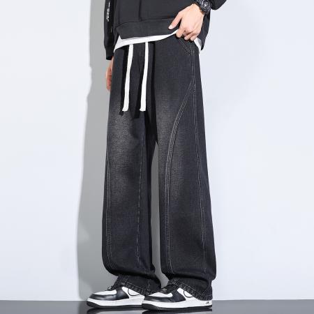 FA42348# 秋季新款男士时尚潮牌牛仔裤男韩版休闲裤子男直筒牛仔长裤 男装批发