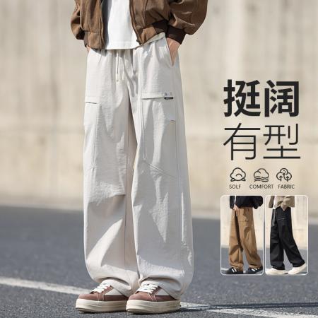 FA42353# M-5XL秋季新款男士时尚潮牌运动休闲裤青少年宽松休闲裤男长裤 男装批发