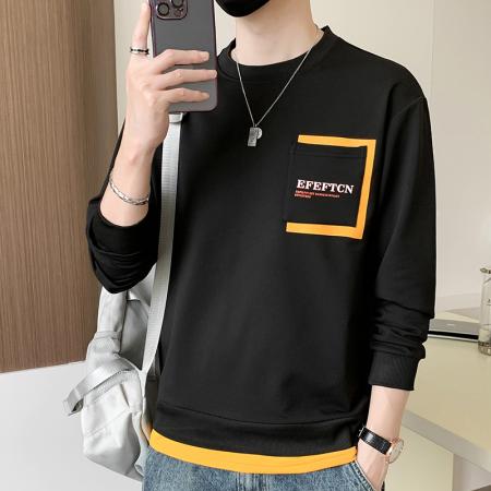 FA42361# 新款男款卫衣时尚潮流宽松休闲长袖圆领打底衫ins卫衣T恤上衣青年 男装批发