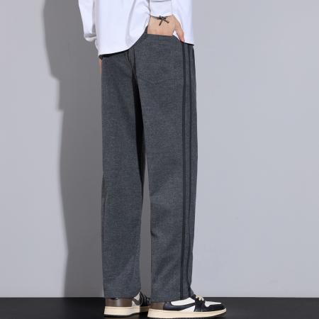 FA42384# 男士秋冬款新款休闲裤时尚阔腿长裤大裤脚裤子磨毛潮流保暖裤 男装批发